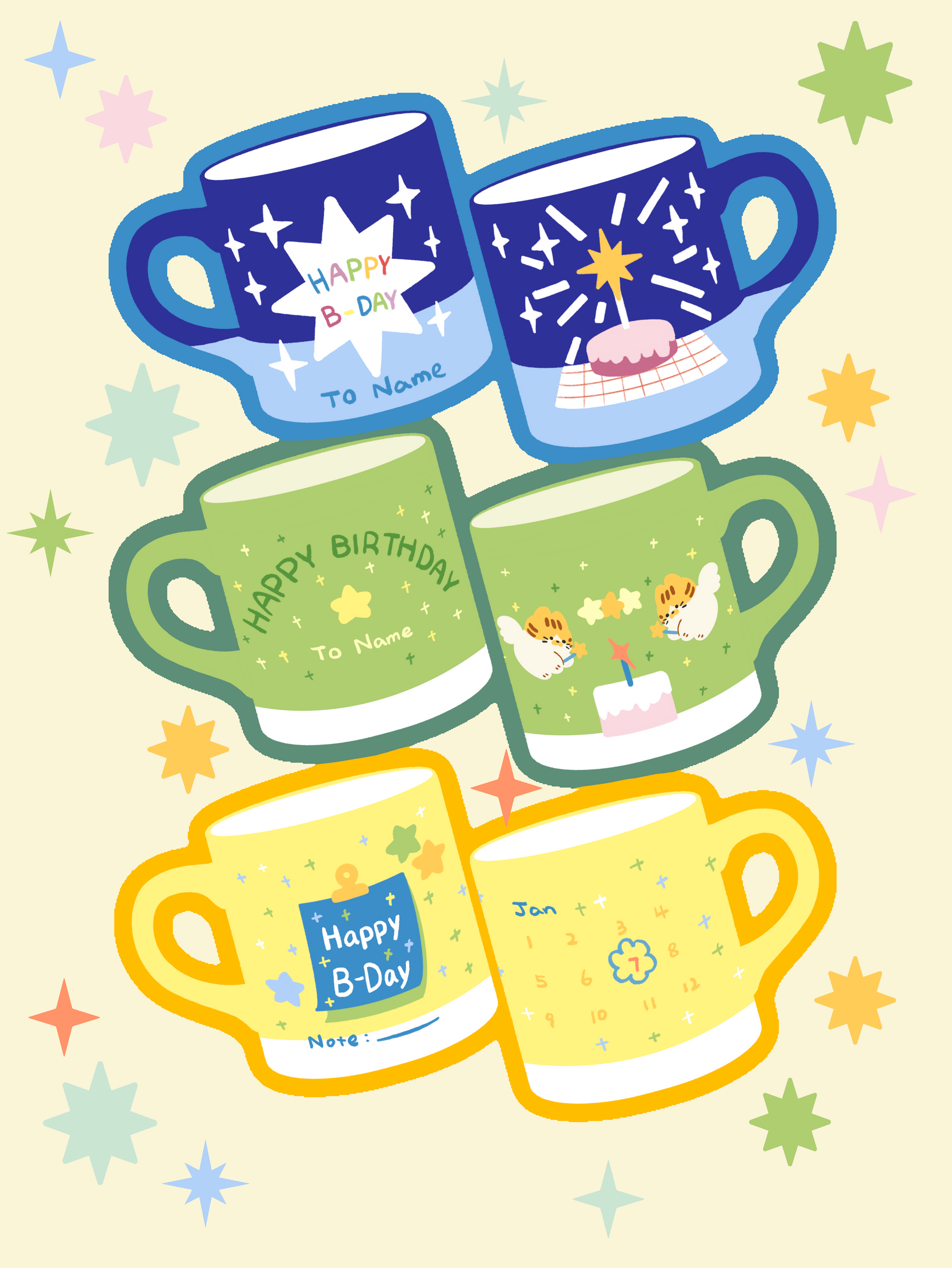Birthday Star Custom Mug